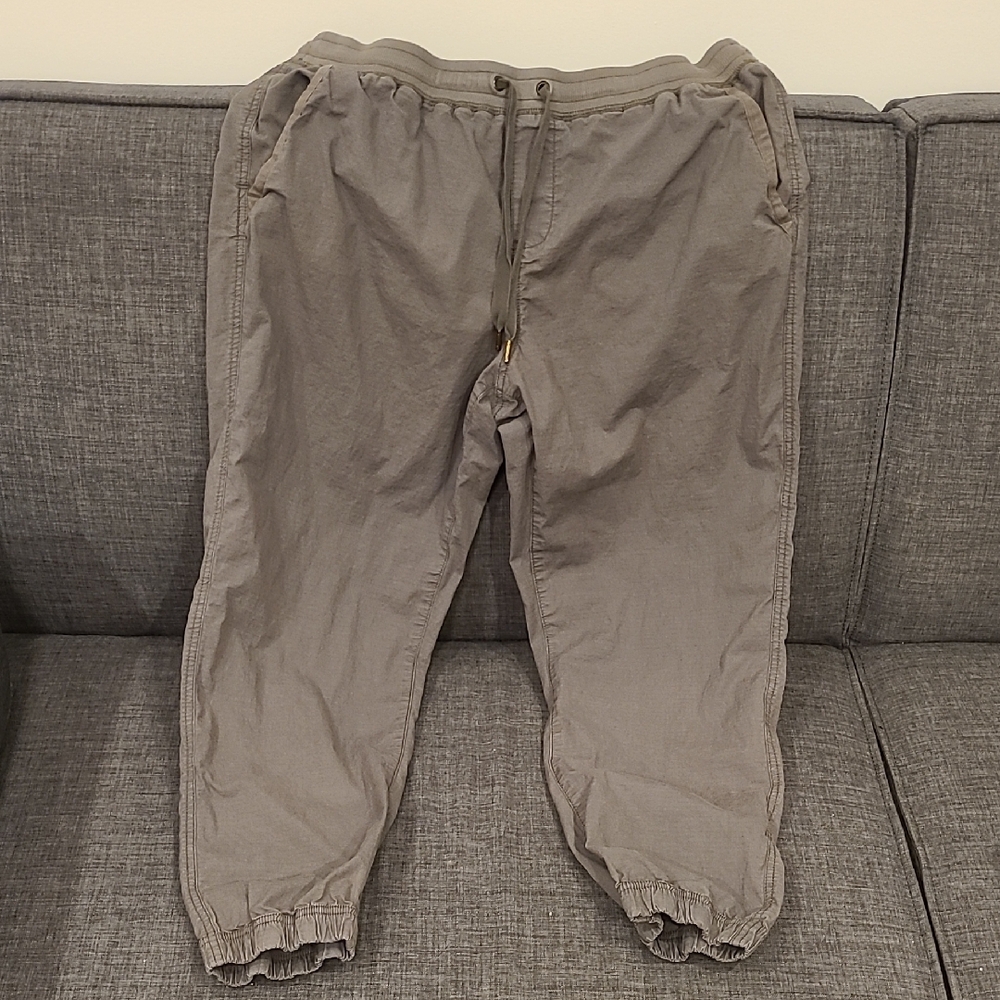 L.L. Bean Gray Track Pants with Elastic Waistband